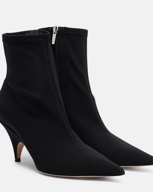 Gianvito Rossi Ankle Boots Tokyo Aus Canvas - Schwarz