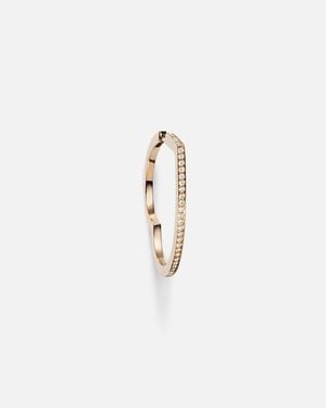 Repossi Einzelner Ohrring Antifer Heart Large Aus 18Kt Rosegold Mit Diamanten - Weiß