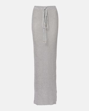 Bananhot Alma Sequined Maxi Skirt - Grey