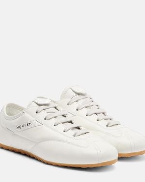 McQueen Boxe Leather Trainers - White
