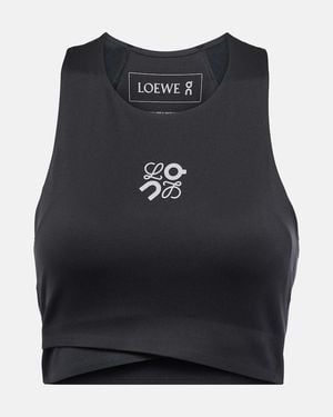 Loewe X On Performance Logo Crop Top - Blue