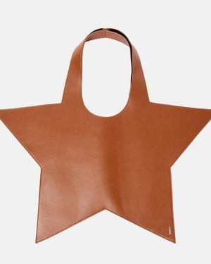 Coperni Star Leather Tote Bag - Brown