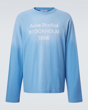 Acne Studios Longsleeve Aus Jersey - Blau
