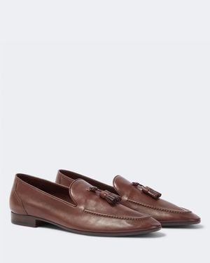 The Row Caden Leather Loafers - Brown