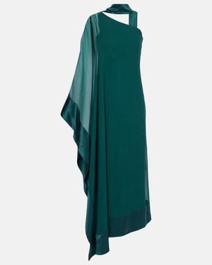 ‎Taller Marmo Betsy Spirito One-Shoulder Silk Maxi Dress - Green