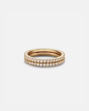 Suzanne Kalan Midi 18Kt Tech Ring Jackets With Diamonds - White