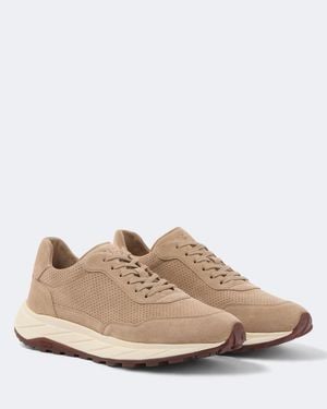 Fedeli Sneakers Mit Veloursleder - Natur