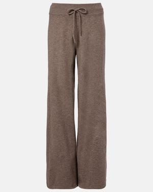 Lisa Yang Sofi Cashmere Wide-Leg Pants - Brown