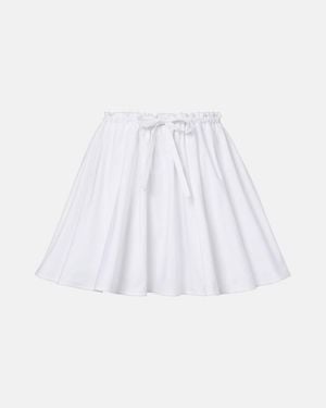 Givenchy Pleated Cotton Poplin Miniskirt - White