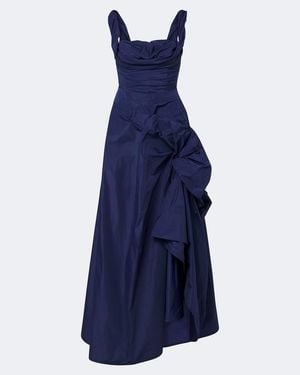 Vivienne Westwood Vestido Corse Chichi De Tafetan Drapeado - Azul