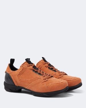 Kiko Kostadinov Ostro Distressed Canvas Trainers - Brown
