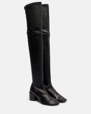 Jil Sander Leather Over-The-Knee Boots - Black