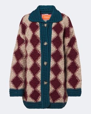 La DoubleJ Gehaekelter Cardigan - Rot