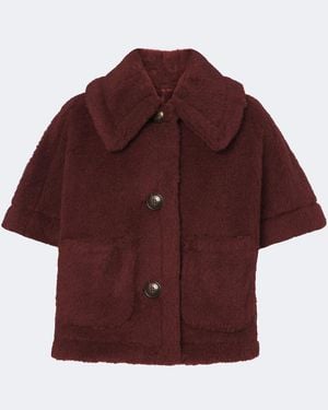 Max Mara Capa De Teddy De Alpaca, Lana Y Seda - Rojo