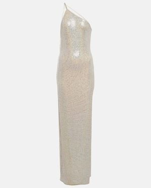 The Sei Sequined One-Shoulder Gown - White