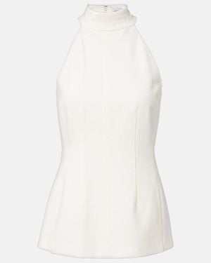 Veronica Beard Johanne Halterneck Top - White