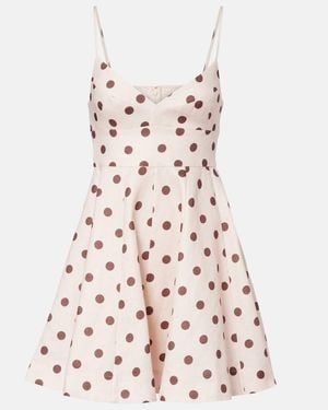 Zimmermann Polka-Dot Cotton Minidress - Pink