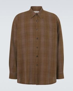 Our Legacy Borrowed Checked Cotton Shirt - Brown