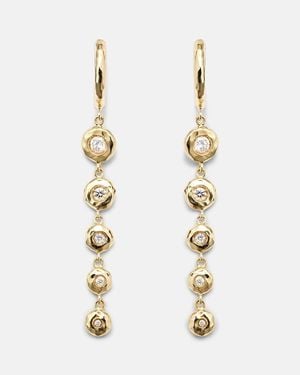 Octavia Elizabeth Charmed Micro Gabby 18Kt Earrings With Diamonds - Metallic