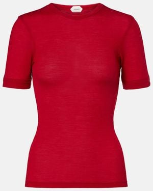 Versace Medusa Virgin Wool T-Shirt - Red