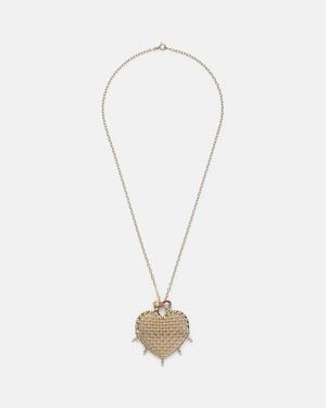 Yvonne Léon Minaudiere Maxi 18Kt And 9Kt Pendant Necklace With Diamonds And Tourmaline - White