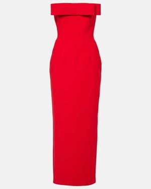 The New Arrivals Ilkyaz Ozel Sisu Bow-Detail Strapless Gown - Red