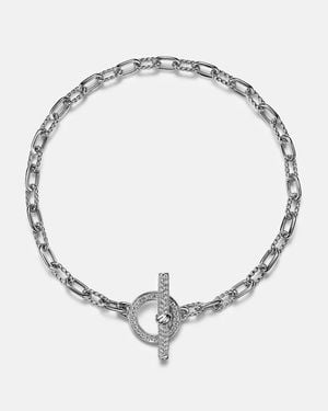 David Yurman Dy Madison Sterling Bracelet With Diamonds - Metallic