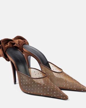 Magda Butrym Mules Aus Mesh Mit Kristallen - Braun