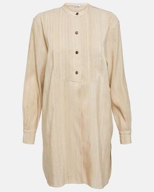 Loro Piana Striped Silk Top - Natural