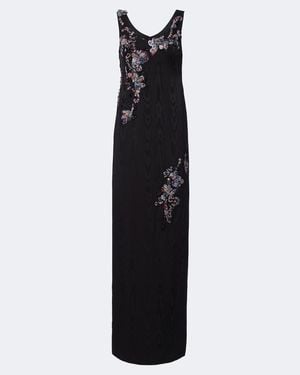Dries Van Noten Verzierte Robe - Schwarz
