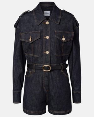 Self-Portrait Denim Romper - Blue