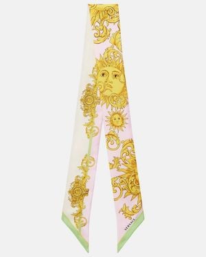 Versace Panuelo De Seda Estampado - Metálico
