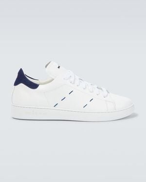Kiton Stitched Leather Trainers - White