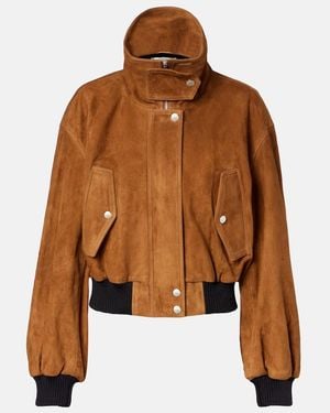 Nour Hammour Briar Suede Bomber Jacket - Brown