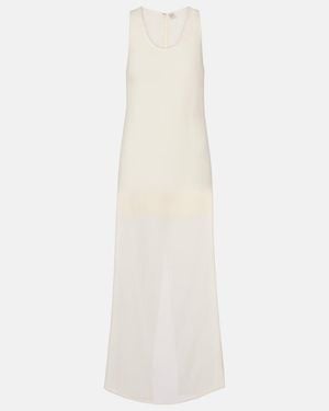 TOTEME Cotton And Silk Maxi Dress - White