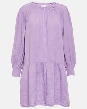 Velvet Viviana Cotton Mini Dress - Purple