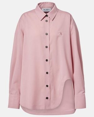 The Attico Diana Asymmetric Oversized Shirt - Pink