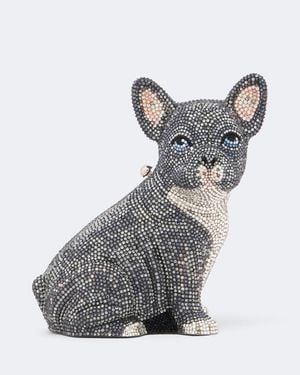 Judith Leiber Verzierte Clutch French Bulldog Louie - Grau