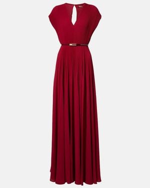 Max Mara Robe Elegante Aus Georgette - Rot
