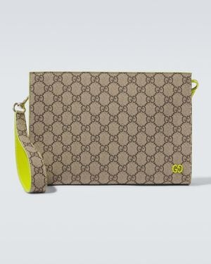 Gucci Etui Mit Riemen Gg Small Aus Canvas - Mettallic