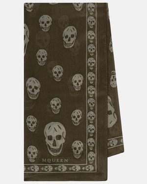 McQueen Tuch Aus Seide - Grün