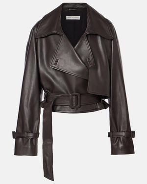 Nour Hammour Hatti Leather Biker Jacket - Black