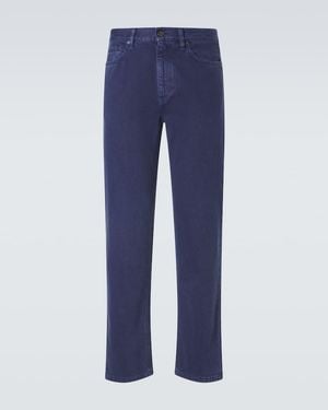 ZEGNA Roccia Cotton Slim Jeans - Blue