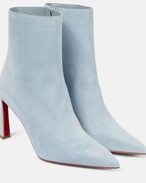 Christian Louboutin Condora 100 Suede Ankle Boots - Blue