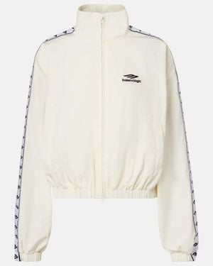 Balenciaga Trainingsjacke Aus Einem Baumwollgemisch - Weiß