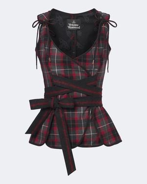 Vivienne Westwood Roxy Tartan Wool Top - Black
