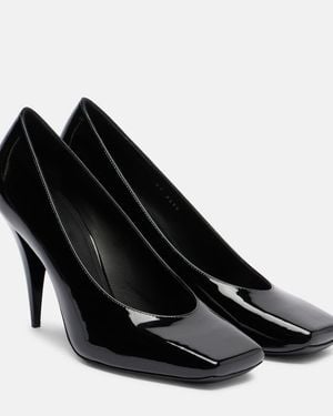 Givenchy Sliced Square 95 Patent Leather Pumps - Black