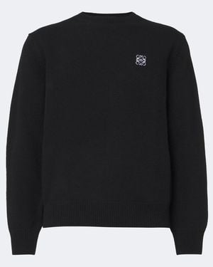 Loewe Anagram Wool Sweater - Black