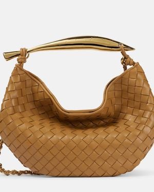 Bottega Veneta Sardine Chain Intrecciato Leather Shoulder Bag - Brown