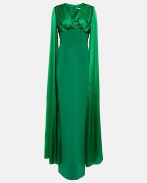 Safiyaa Crepe Gown - Green